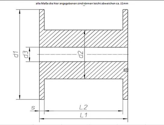 Kunststoffspule E100 zylindrischer Kern