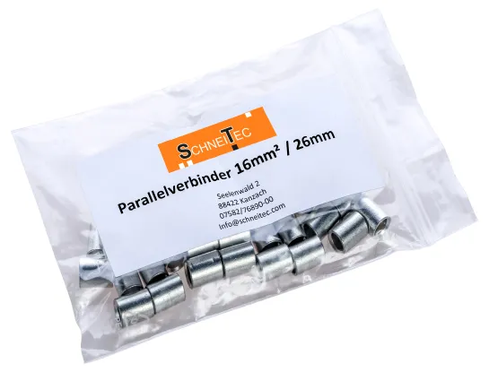 Parallelverbinder 16 mm² / 11 mm lang