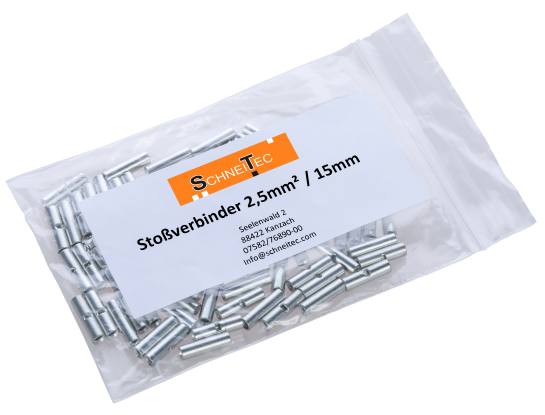 Stoßverbinder 2,5 mm² / 15 mm lang _1000Stück
