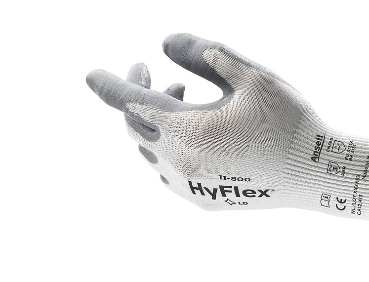 12 Paar Ansell HyFlex 11-800 Handschuh Arbeitshandschuhe Größe 9 