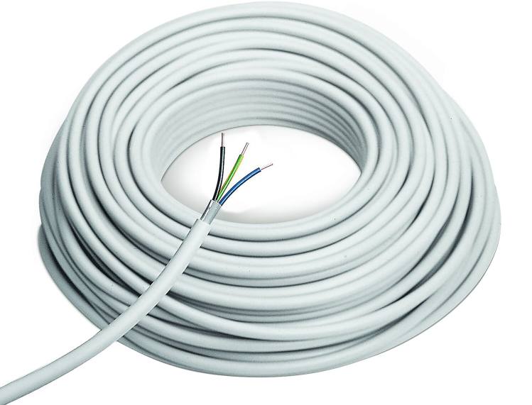 NYM-J Mantelleitung 5x2,5mm² Grau – Elektrokabel In Meterware (hier: 50m), PVC-isoliert, VDE-zertifiziert